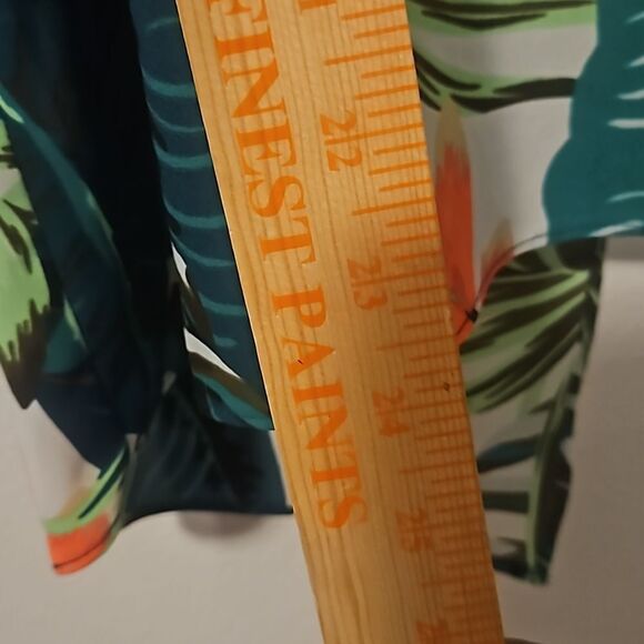 Express Tropical Print Floral Sleeveless Blouse with Cutout back XL - Picture 5 of 6